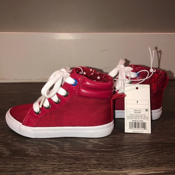 Cat & Jack Shoes Kids Cat Jack Red Canvas High Top Sneakers Poshmark